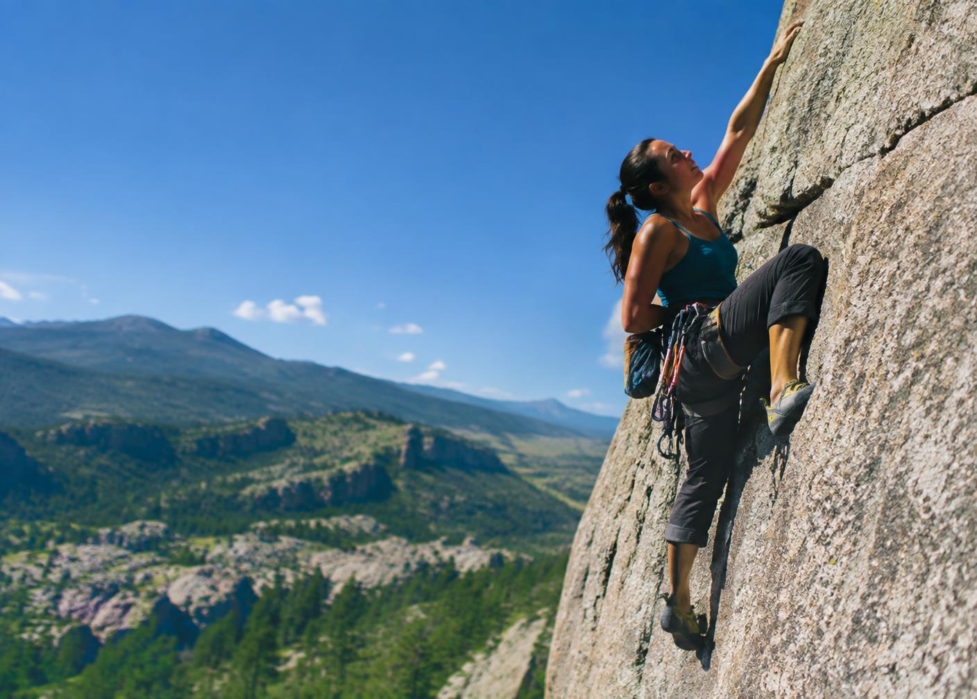 Climber in the Colorado foothills